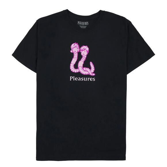 NWT Black Pleasures Mud Pigment Worms Tee. Size Medium - Picture 1 of 2
